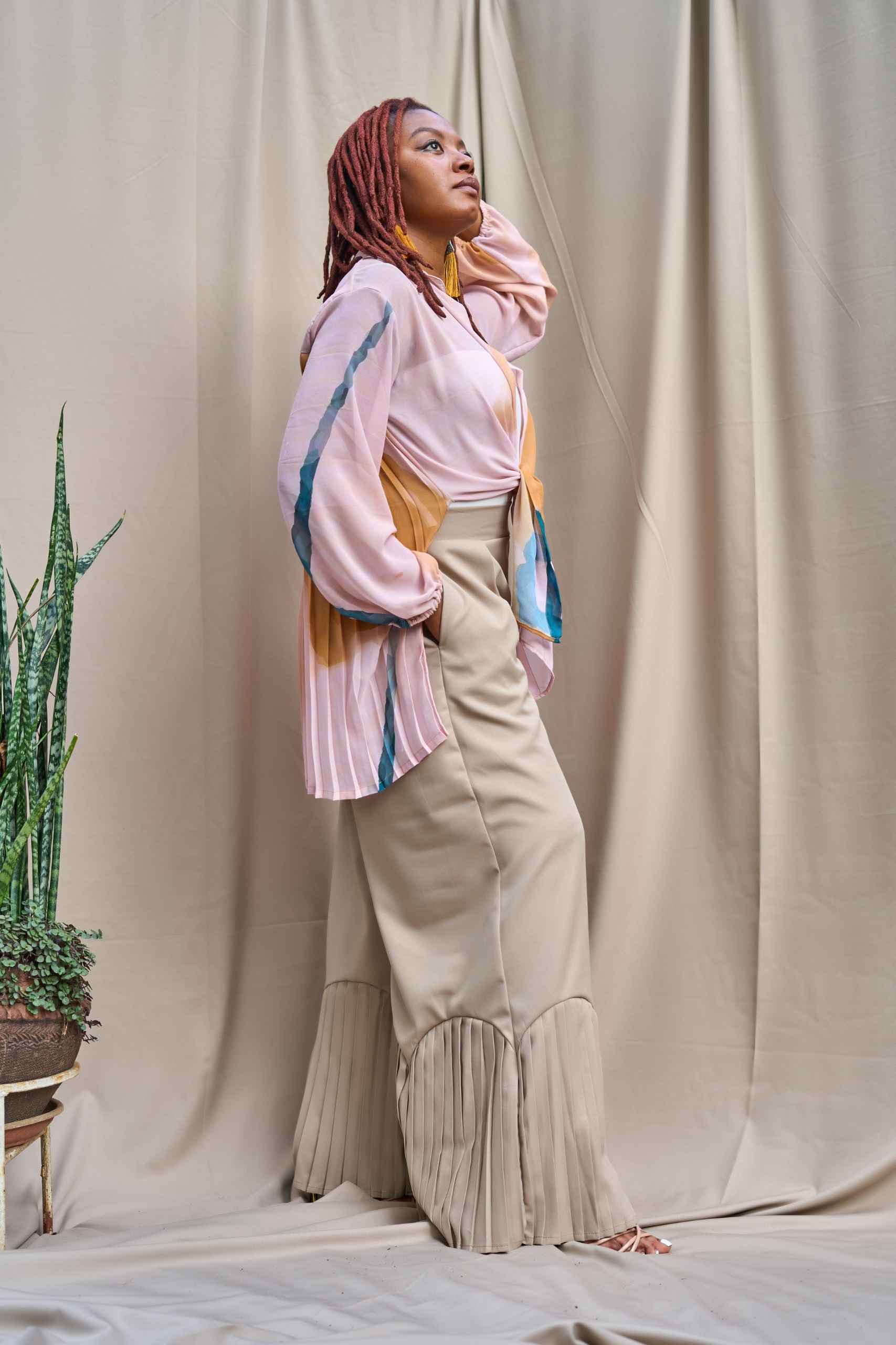 tolek pants side beige tolek pants side beige